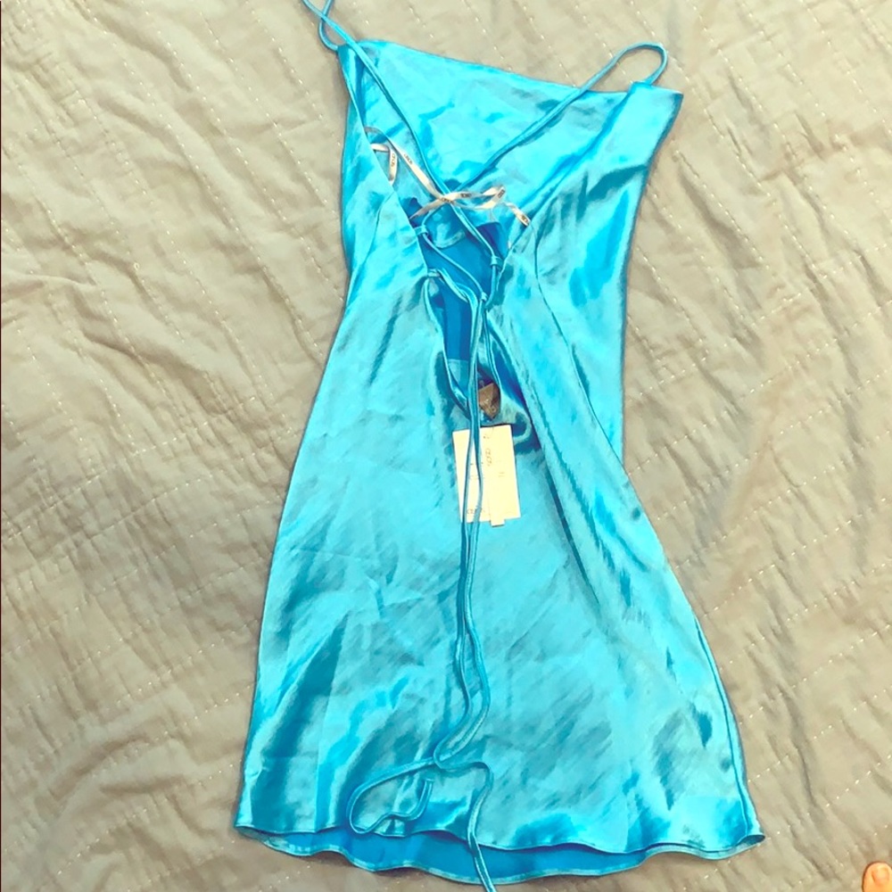 ASOS lace up back dress